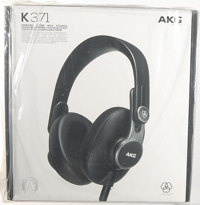 AKG K371 Closed Over-Ear Studio Folding Headphones - Black