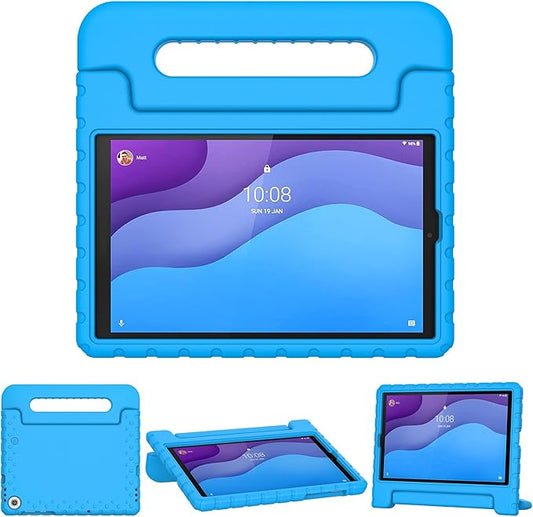 Kids Case for Lenovo Tab M10 HD 2nd Gen,Case for Lenovo TB-X306X/TB-X306F 2020 Release 10.1 inch 2nd Gen Tablet Kid Friendly Rotating Stand hockproof Light Weight EVA Cover, Blue