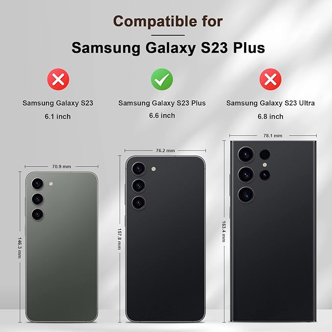 Jasonyu Flip Wallet Case for Samsung Galaxy S23 Plus/S23+ 5G,Leather Magnetic Folio Cover with Card Holder,Kickstand - TPU Shockproof Durable Protective Phone Case,Brown