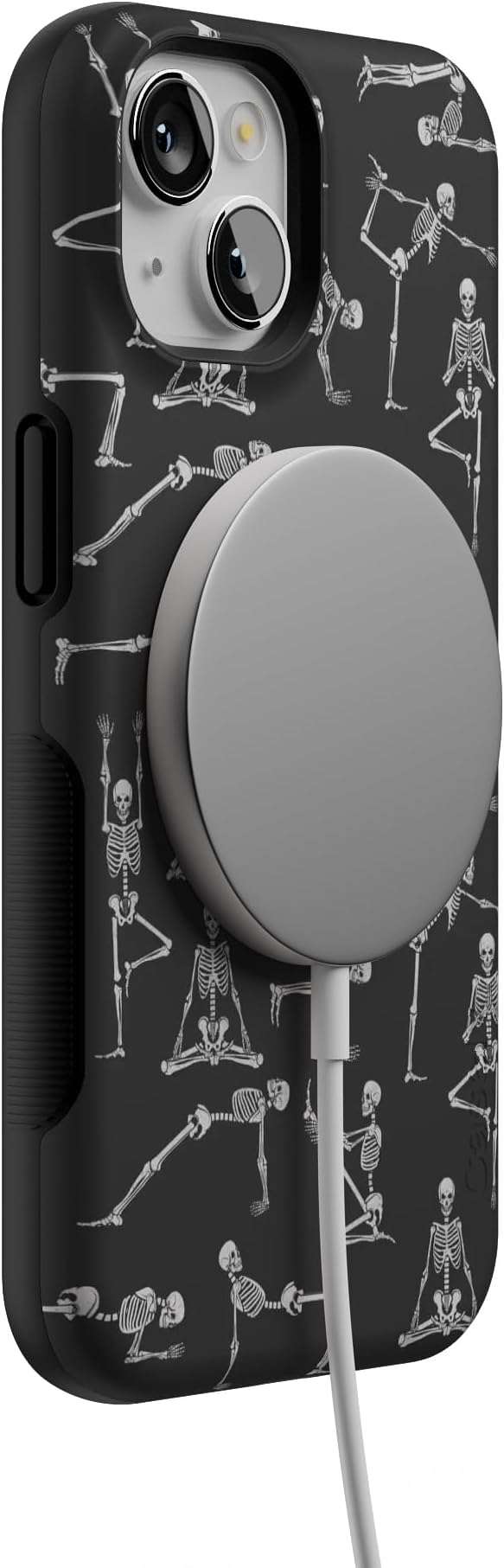 Casely iPhone 14 Case | Corpse Pose | Skeleton Yoga | Compatible with MagSafe | Bold Protective Design