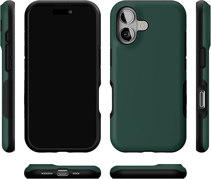 Casely iPhone 17 Case | The Boyfriend Collection | Forest Green | Bold Protective Design | Compatible with MagSafe