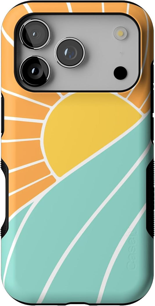 Casely iPhone 17 Pro Case | Waves & Rays | Sunshine | Bold Protective Design | Compatible with MagSafe