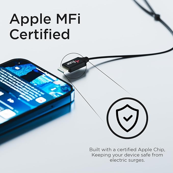 iJoy Fuse Wired Earbuds with Lightning Connector Headphones with Microphone, Noise Cancelling Earphones, Noise Cancelling Headset for Workout, Running, Gym (Black w/MFI Connector)