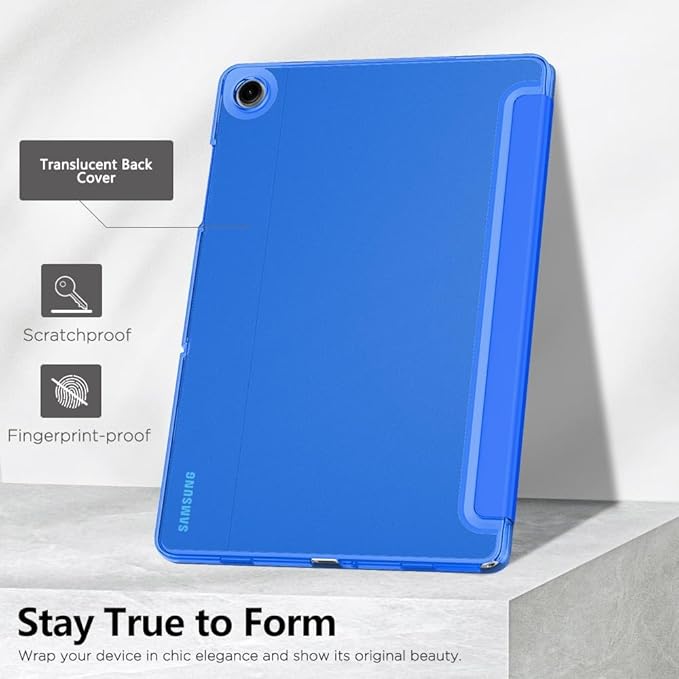 MoKo Case for Galaxy Tab A9+/A9 Plus 11 inch 2023, Slim Stand Protective Smart Cover with Hard PC Translucent Back Shell for Tab A9 Plus Tablet (SM-X210/X216/X218), Auto Wake/Sleep, Cobalt Blue