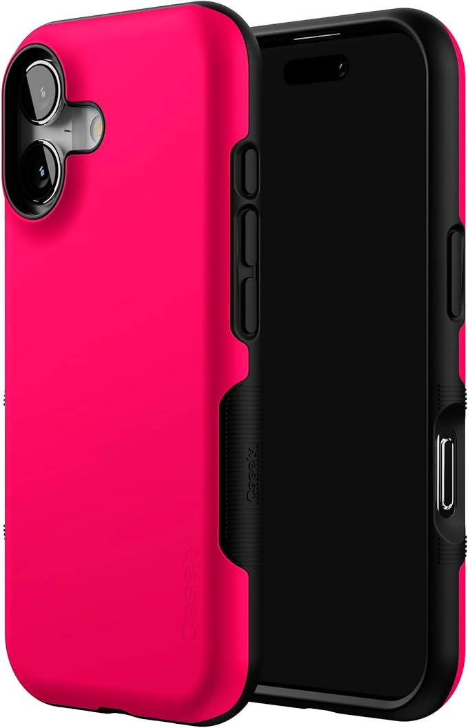 Casely iPhone 17 Case | Think Pink | Solid Neon Pink | Bold Protective Design | Compatible with MagSafe