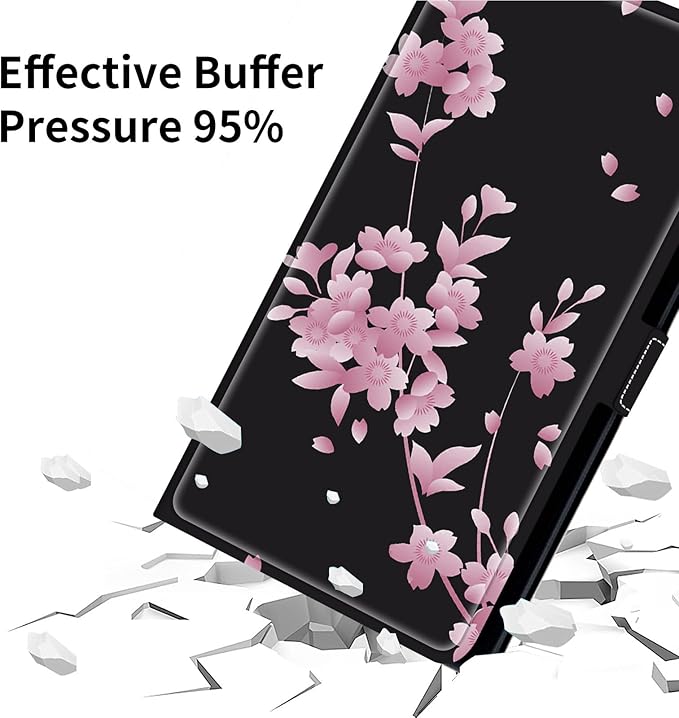 for Walmart Onn 10.4" Tablet Pro 2023 (Model:100110603) Case Dluggs 360 Degree Rotating Smart Protective Stand Cover for Walmart Onn 10.4 Inch Pro Tablet-Cherry Blossoms