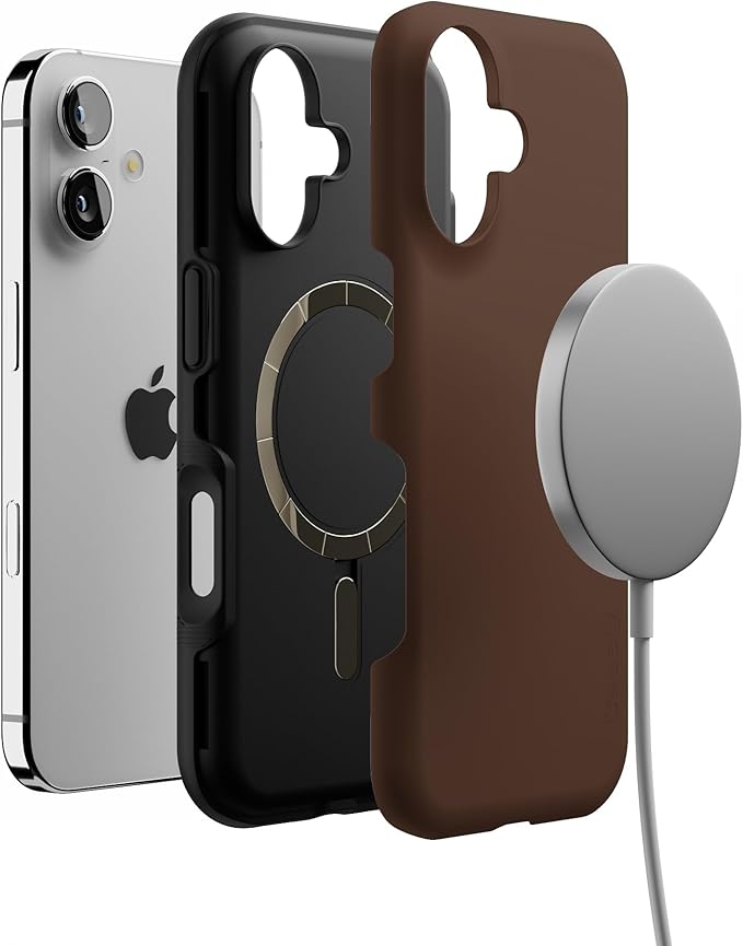 Casely iPhone 17 Case | The Boyfriend Collection | Espresso Brown | Bold Protective Design | Compatible with MagSafe
