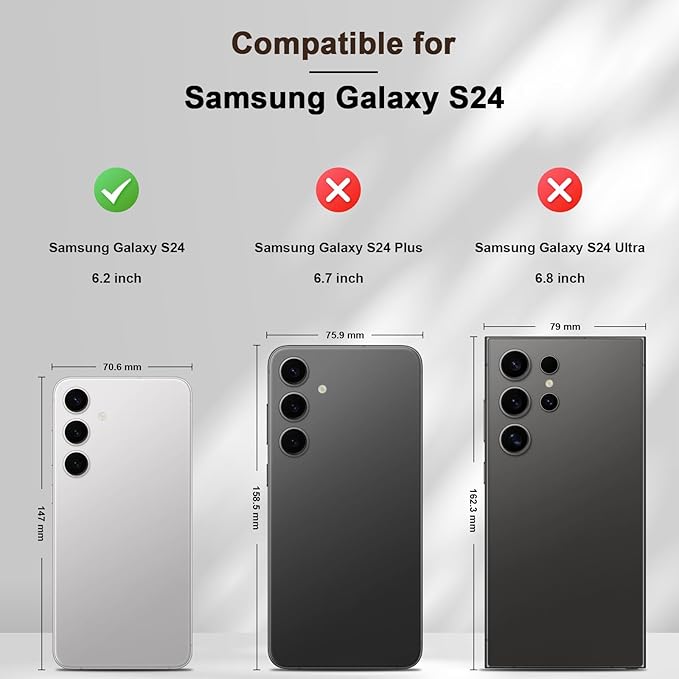 Jasonyu Flip Wallet Case for Samsung S24 5G,Leather Magnetic Folio Cover with Card Holder,Kickstand - TPU Shockproof Durable Protective Phone Case,Brown