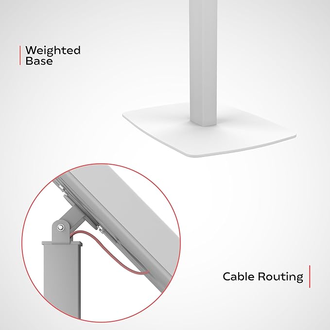 Thin Floor Stand - CTA Tall Standing 360 Degree Kiosk Display Tablet Holder - Charger Access & Lock - for iPad Pro 13-inch (M4), iPad Pro 12.9-inch, iPad Air 13-Inch (M3 / M2)
