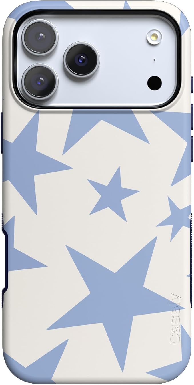 Casely iPhone 17 Pro Case | Stars Align | Blue & White Stars | Compatible with MagSafe | Bold Protective Design