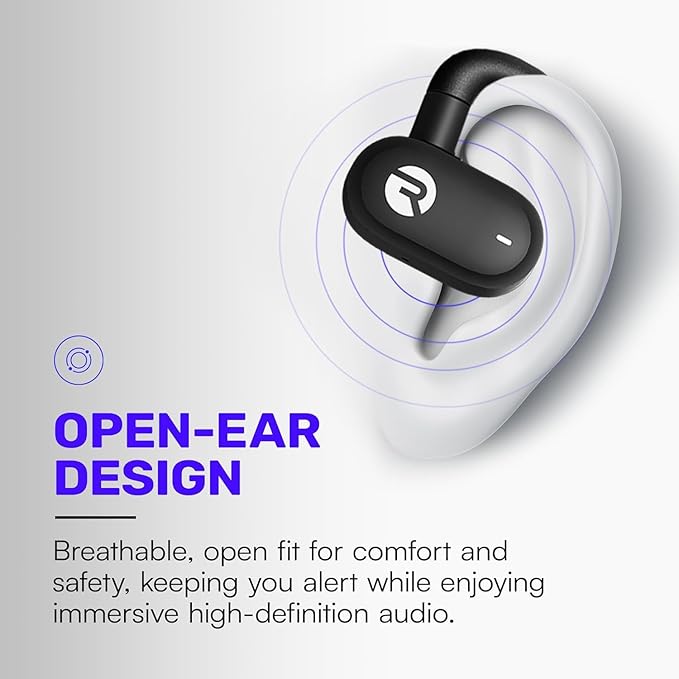 Raycon Fitness Open Earbuds – True Wireless Open Ear Bluetooth Headphones, Hook Design, IPX5 Water Resistant, 40 Hours of Battery Life (Mint)