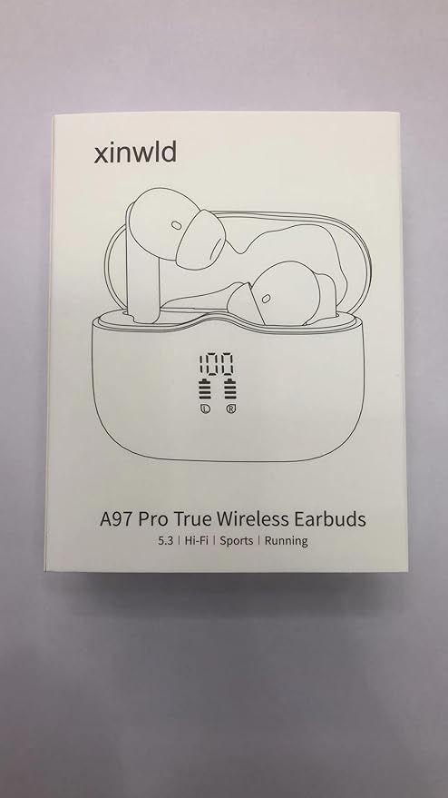 Wireless Earbuds, Bluetooth 5.4 Headphones in Ear with 4 ENC Noise Cancelling Mic, New Wireless Earphones HiFi Stereo Deep Bass 40H Playtime, In-Ear Bluetooth Earbuds LED Display IP7 Waterproof, White