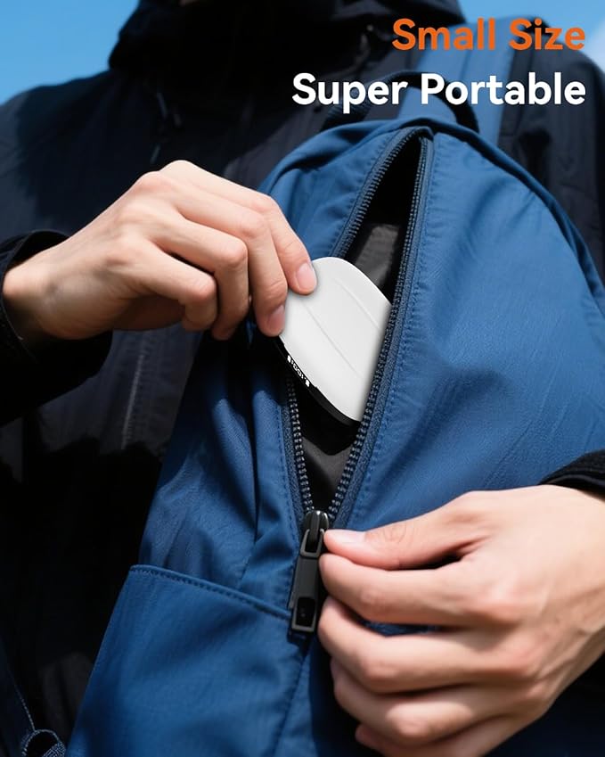 Wireless Earbuds, Sports Bluetooth 5.4 Headphones, Ear Buds with ENC Noise Canceling Mic, 80Hr Playtime Earphones, Palm-Sized, LED Power Display, IPX7 Waterproof Headset for Workout Running, White