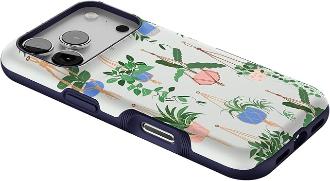 Casely iPhone 17 Pro Case | Hanging Around | Potted Plants Floral | Bold Protective Design | Compatible with MagSafe