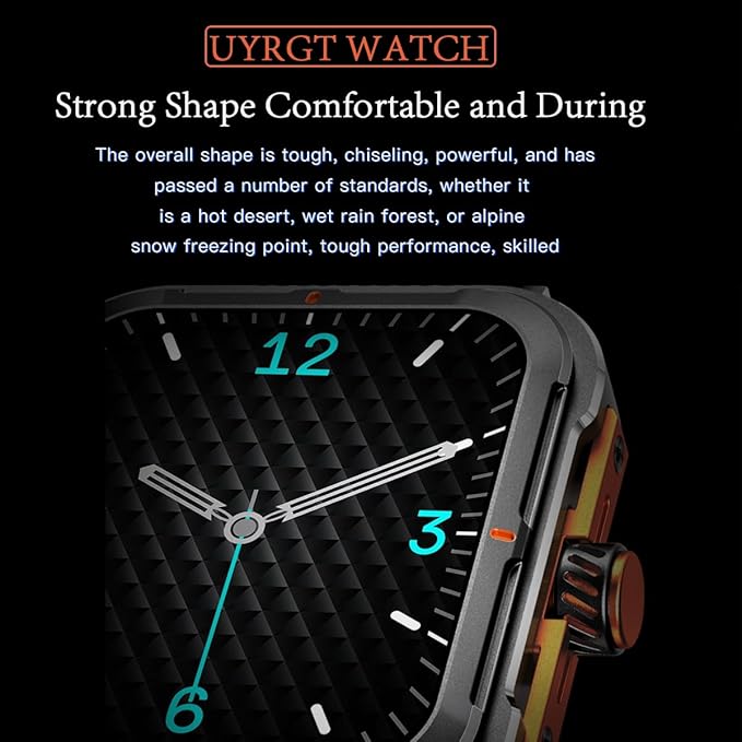 Sports&Rugged Smartwatch for Men Women,CNC Aluminum Alloy Frame,1.83” Full Touch Display,Bluetooth Call,Fitness Tracker 28 Sports Modes,Heart Rate,Sleep Monitor,Compatible with iOS & Android