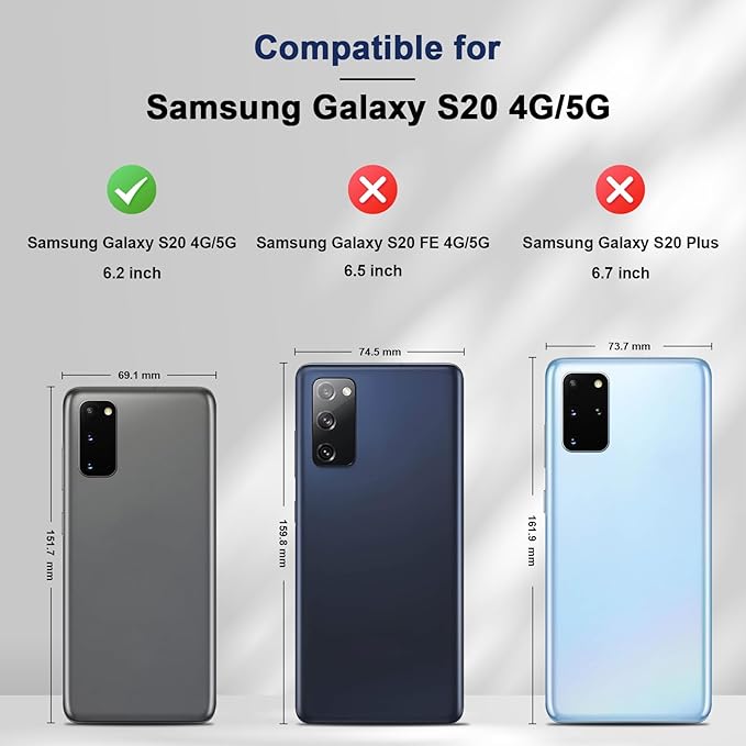 Jasonyu Flip Wallet Case for Samsung Galaxy S20 5G [5.97 x 2.72in],Leather Magnetic Folio Cover with Card Holder,Kickstand - TPU Shockproof Durable Protective Phone Case,Blue