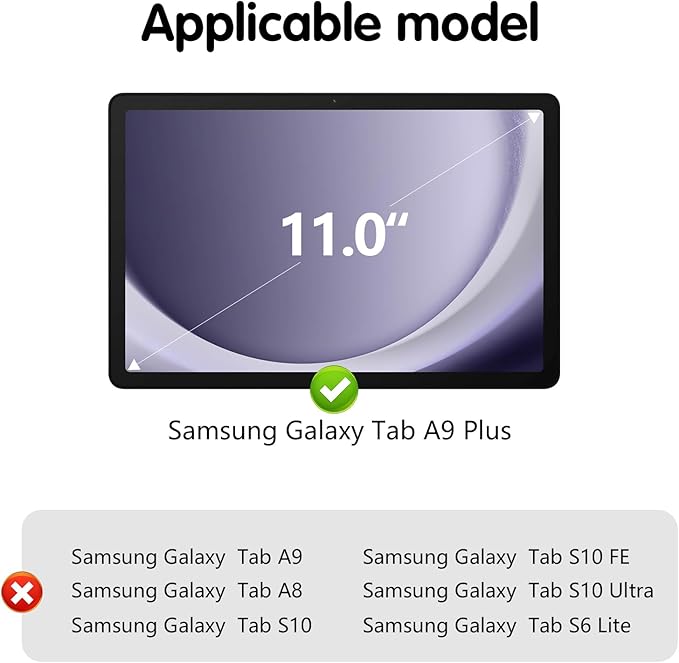 Kids Case for Samsung Galaxy Tab A9 Plus 11inch 2023, Lightweight Durable Shockproof Samsung Galaxy Tab A9+ Cover with Handle,Build-in Kickstand for Kids (Blue)