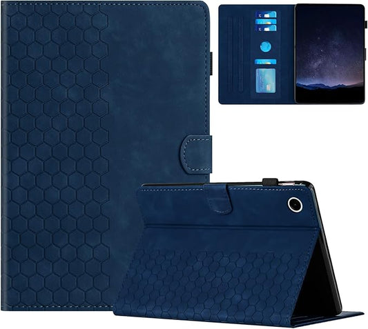 DTangLsm Case for Samsung Galaxy Tab A9 Plus/A9+ 5G 11 Inch 2023 (SM-X210/ X216/ X218) Multi-Angle Viewing PU Leather Smart Folio Stand Cover for Galaxy Tab A 9+ Case with Pen Holder, Honeycomb Blue