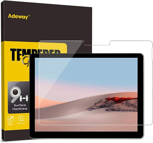Adeway Glass Screen protector for Microsoft Surface Go 4/3/2/1 10.5 Inch, 9H/ Ultra Sensitive/One Touch Installation, Also Compatible for Surface Go 1/2/3 (2018/2020/2021)