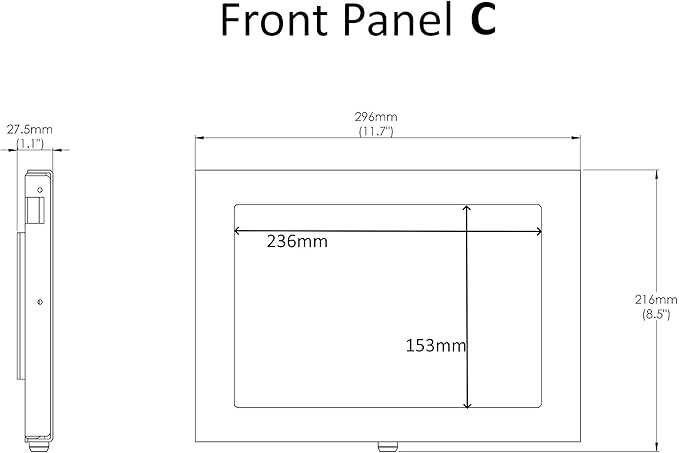 TABcare Locking Anti-Theft Security Metal Case for Microsoft Surface Pro 2 3 4 5 6 7 X Go Tablet Supports VESA, Wall Mount (Surface GO, White)