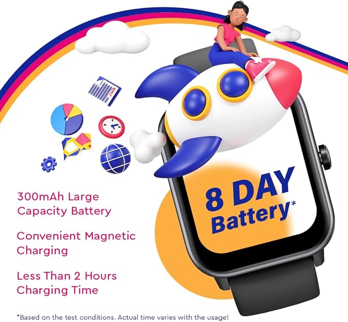 OCTANDRA Ignite VeryFit 1.8" Alexa Built-in Bluetooth Answer Call Smart Watch HR Heart Rate Blood Oxygen Saturation Sleep Monitor Step Counter Fitness Tracker Watches for Men Women (IDW01 BT) (Black)