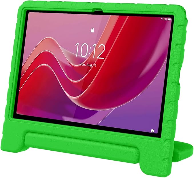 for Lenovo Tab M11 Case with Rotating Handle Stand, New Kids Heavy Duty Shockproof Cover for Lenovo Tab M11/Tab K11 LTE 11" 2024, Green