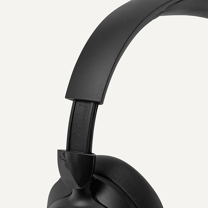 Amazon Basics Hybrid Active Noise Cancelling Headphones, 35 Hours Playtime with ANC on and 45 Hours with ANC Off, Wireless, Over Ear Comfortable Fit, Bluetooth, One Size, Black