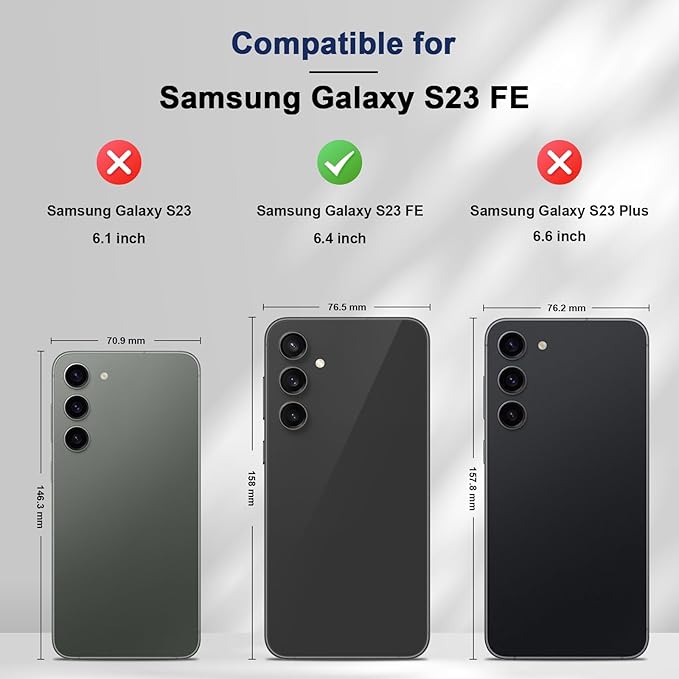 Jasonyu Flip Wallet Case for Samsung Galaxy S23 FE,Leather Magnetic Folio Cover with Card Holder,Kickstand - TPU Shockproof Durable Protective Phone Case,Blue