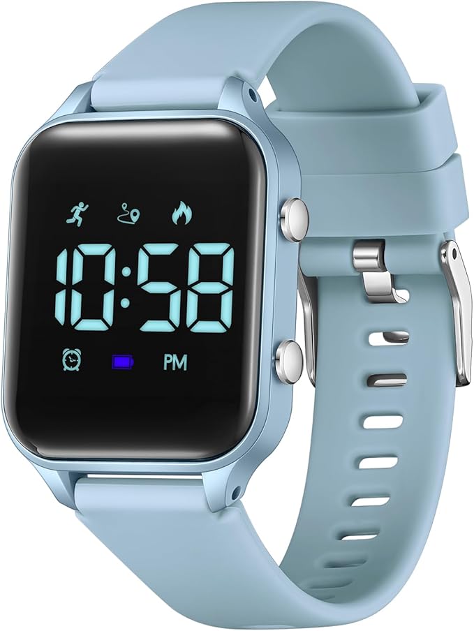 Kids Digital Watches for Boys Girls, Sports Watch with Fitness Tracker, Pedometer, Alarm Clocks, Stopwatch, No App Needed Waterproof Kids Watch, Gift for Teens Student Girls Boys Ages 5-14