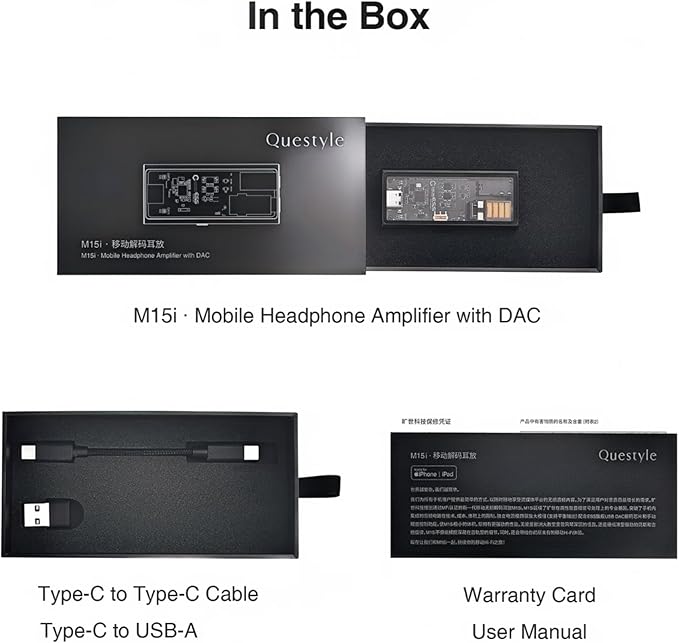 M15i Headphone Amplifier [MFi Certified] Portable USB C DAC Amps with 4.4mm and 3.5mm Dual Outputs Supports PCM 768kHz/DSD512 High Resolution Lossless for Smartphones/PC/Laptops