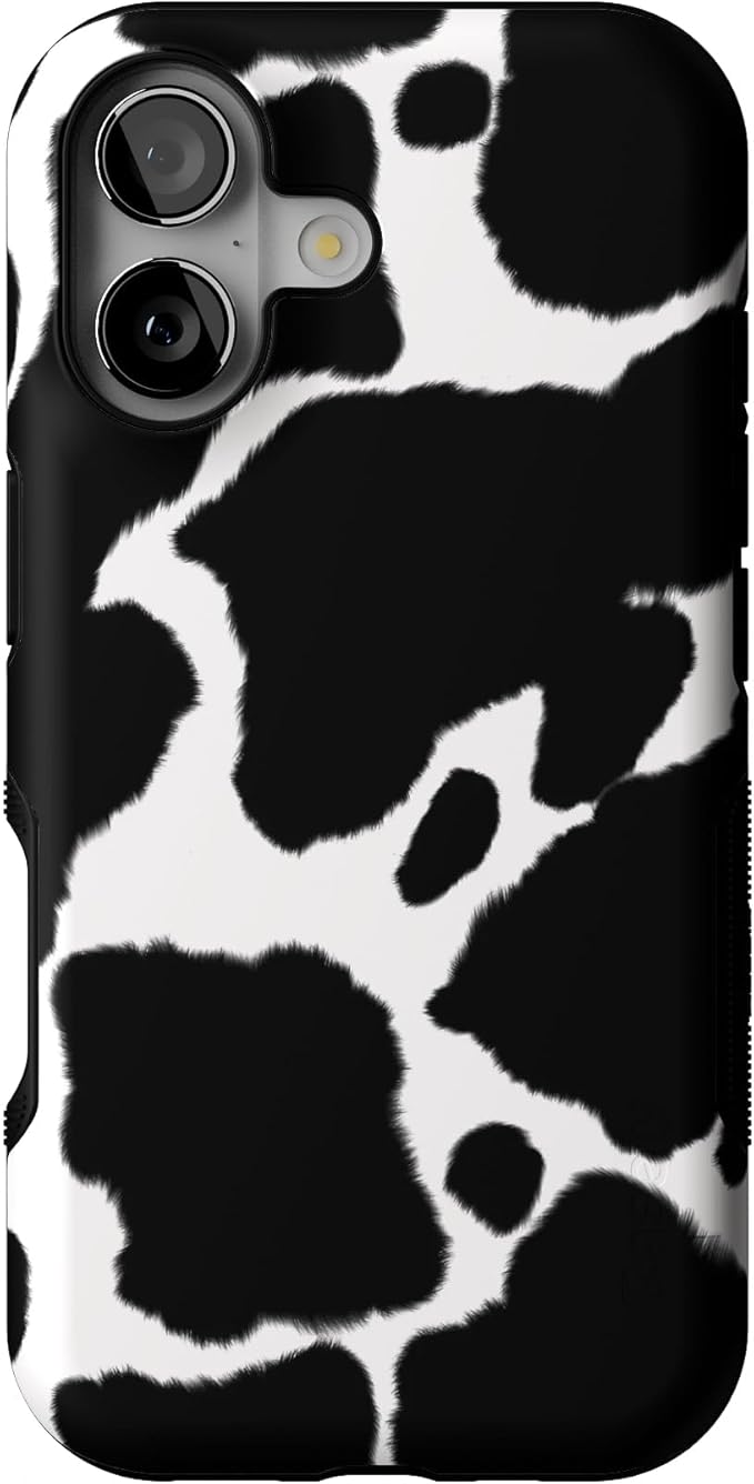 Casely iPhone 17 Case | Current Mood | Cow Print | Bold Protective Design | Compatible with MagSafe