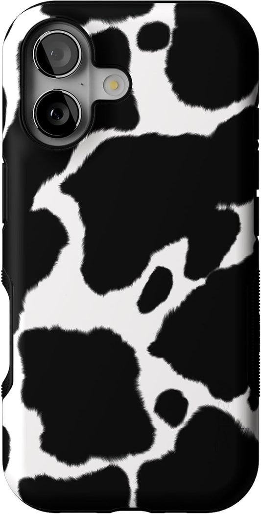 Casely iPhone 17 Case | Current Mood | Cow Print | Bold Protective Design | Compatible with MagSafe