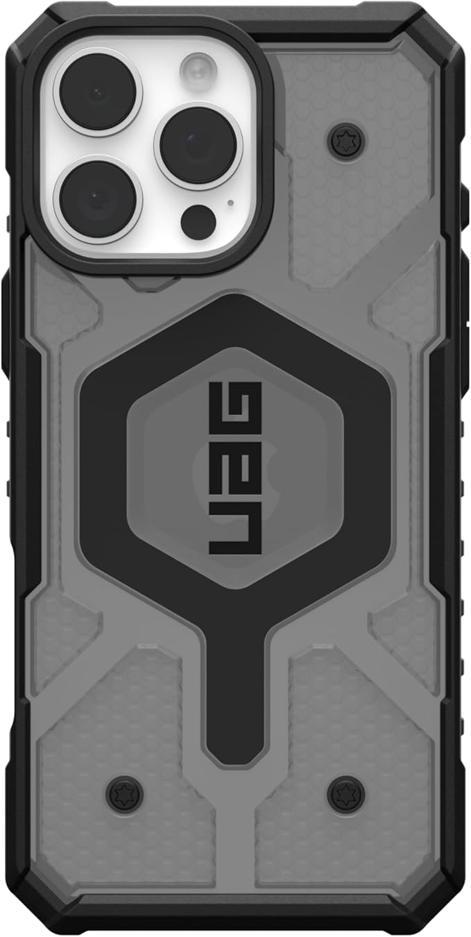URBAN ARMOR GEAR UAG Designed for iPhone 16 Pro Max Case 6.9" Pathfinder Clear - Compatible with MagSafe Charging Rugged Shockproof Anti-Slip Military Grade Protective Cover, Ash