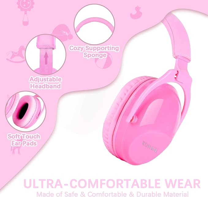 ZOHAN Kids Ear Protection 2 Pack,Kids Noise Canceling Headphone for Concerts, Monster Truck, Fireworks