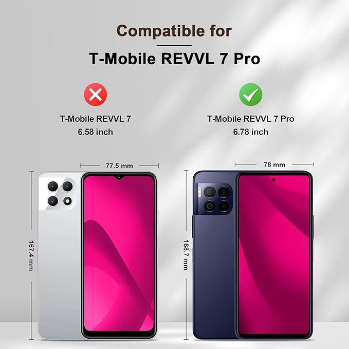 Jasonyu Flip Wallet Case for T-Mobile Revvl 7 Pro,Leather Magnetic Folio Cover with Card Holder,Kickstand - TPU Shockproof Durable Protective Phone Case,Brown