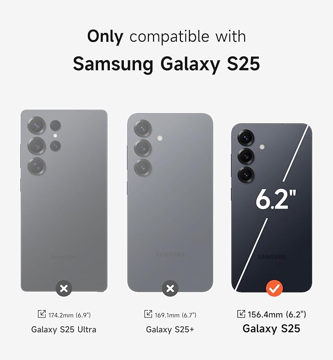 SURITCH for Samsung Galaxy S25 Phone Case, Magnetic Shockproof Bumper Case Slim Protective Cover with Camera Cover & Adjustable Metal Kickstand for Galaxy S25 (2025)-Dark Purple