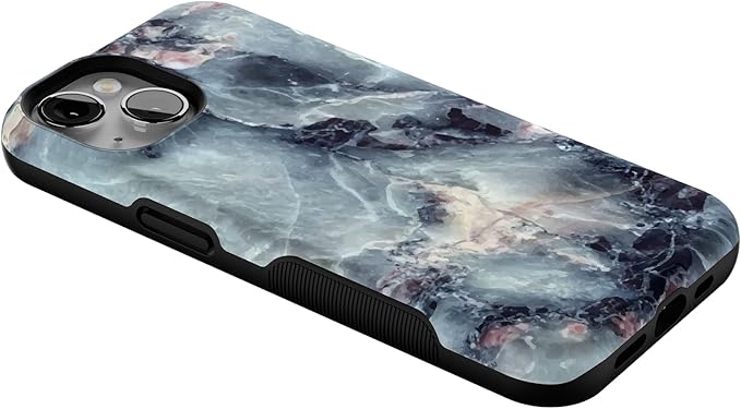 Casely iPhone 14 Case | Blue Marble | Compatible with MagSafe | Bold Protective Design
