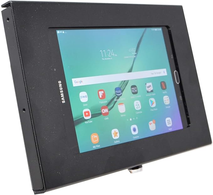 TABcare Locking Anti-Theft Metal Case for Samsung Galaxy TAB 8" 8.4" Tablet for Kiosk, POS, Store, Show Display, Time Clock (TAB 3/4 8.0, Black)