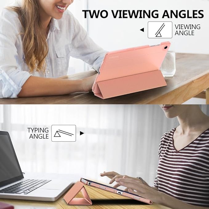 MoKo Case for Galaxy Tab A9+/A9 Plus 11 inch 2023, Slim Stand Protective Smart Cover with Hard PC Translucent Back Shell for Tab A9 Plus Tablet (SM-X210/X216/X218), Auto Wake/Sleep, Apricot Orange