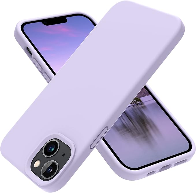 OTOFLY Designed for iPhone 14 Case, Silicone Shockproof Slim Thin Phone Case for iPhone 14 6.1 inch (Cloud Mauve)