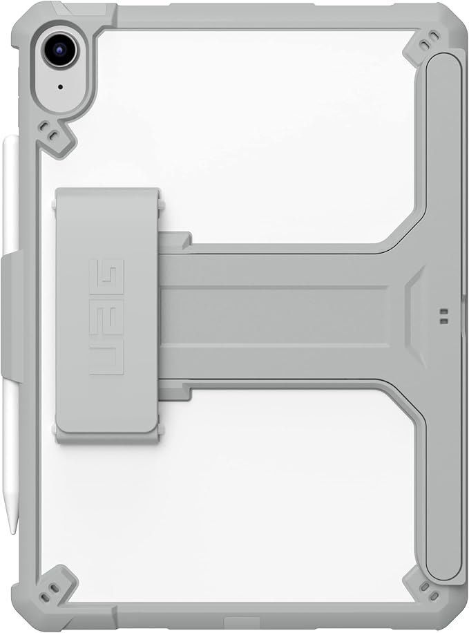URBAN ARMOR GEAR UAG Designed for iPad 11" A16 11th Gen 2025, 10.9" 10th Gen 2022 Case A3354 A3355 A2696 Protective Folio Cover w/Hand Strap Pencil Holder & Kickstand, Scout Healthcare White/Gray