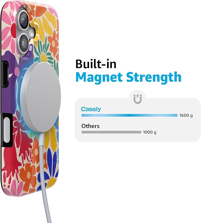 Casely iPhone 17 Case | Flower Patch | Multi-Color Floral | Compatible with MagSafe | Classic Ultra Slim Design
