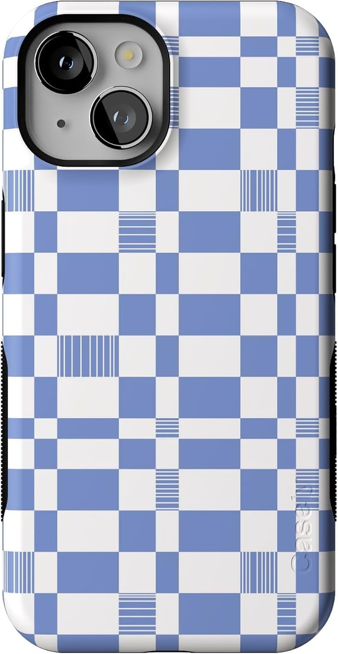 Casely iPhone 14 Case | Reality Check | Periwinkle | Compatible with MagSafe | Bold Protective Design