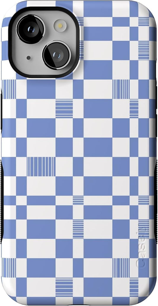 Casely iPhone 14 Case | Reality Check | Periwinkle | Compatible with MagSafe | Bold Protective Design