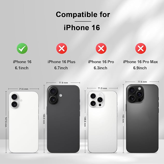 Jasonyu Flip Wallet Case for iPhone 16,Leather Magnetic Folio Cover with Card Holder,Kickstand - TPU Shockproof Durable Protective Phone Case,Black