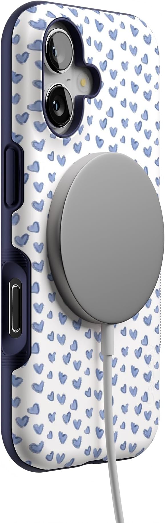 Casely iPhone 17 Case | Lovebug | Blue Hearts | Bold Protective Design | Compatible with MagSafe