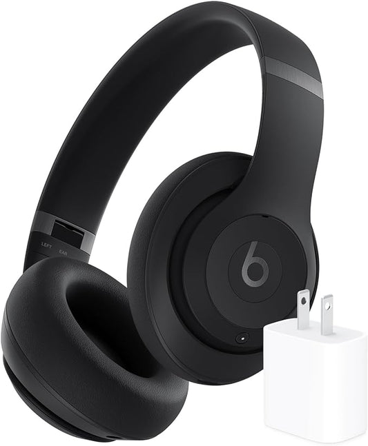 Beats Studio Pro Bluetooth Noise Cancelling Headphones with Apple 20W USB-C Power Adapter - Black
