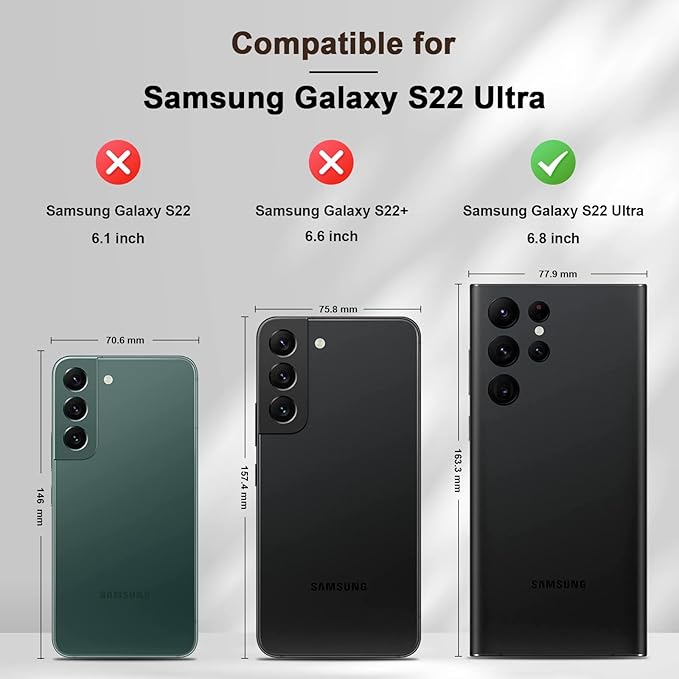 Jasonyu Flip Wallet Case for Samsung Galaxy S22 Ultra 5G,Leather Magnetic Folio Cover with Card Holder,Kickstand - TPU Shockproof Durable Protective Phone Case,Brown