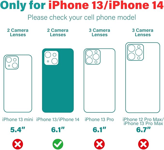 Compatible with iPhone 13 Case & iPhone 14 Case with Invisible Magnetic Ring Stand [Compatible with Magnetic] [Military Drop Protection] Shockproof Slim Hard Back Soft Edge 6.1 Inch, Purple