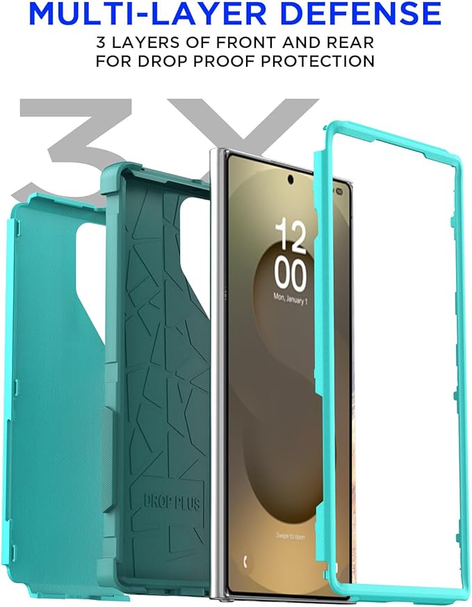 AICase for Samsung Galaxy S25 Ultra Case,3-Layer Heavy Duty Pocket-Friendly Rugged Durable Military Grade Protection Shockproof/Drop Proof/Dust Proof Protective Cover for Galaxy S25 Ultra 2025_3